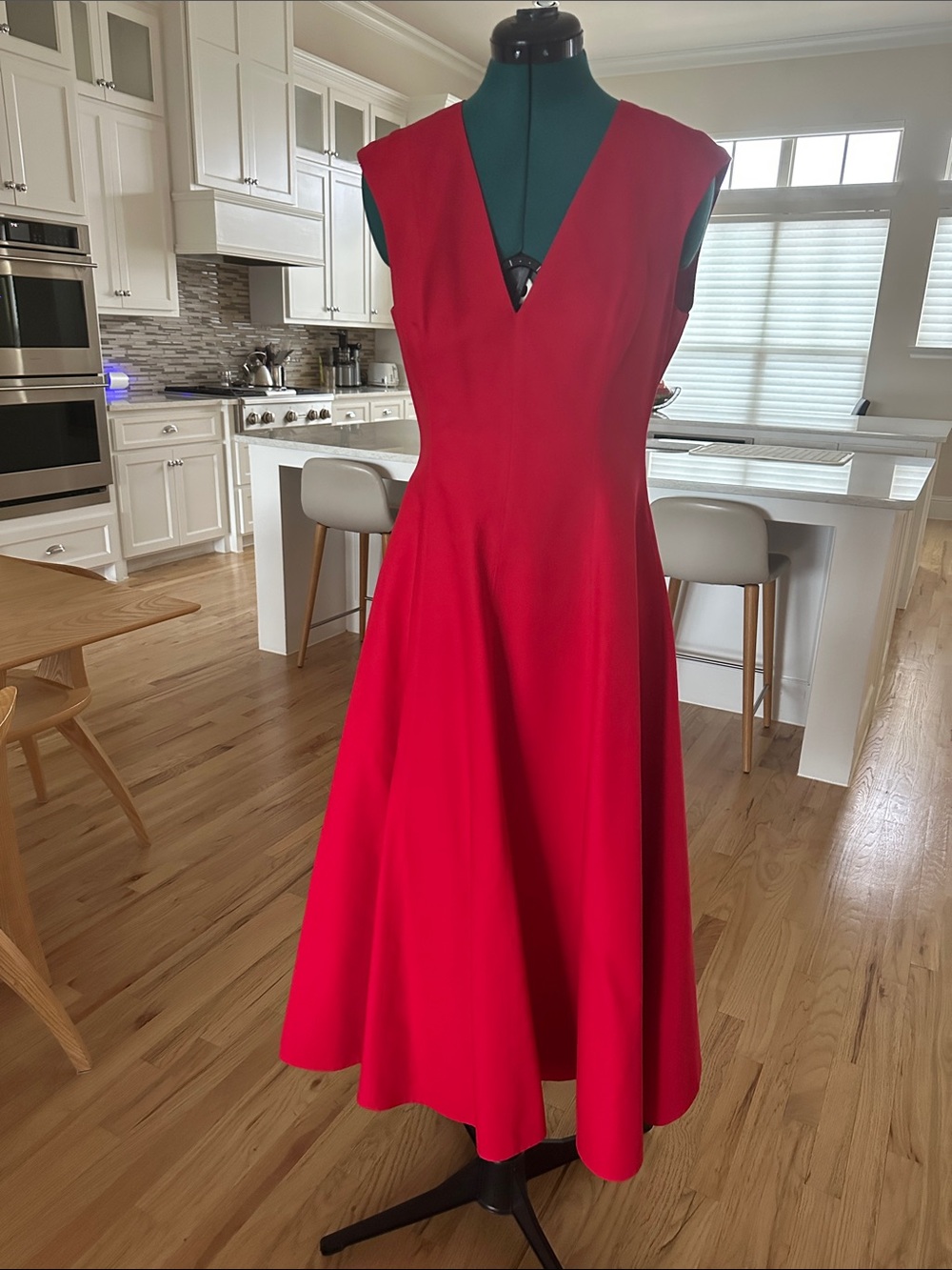 kate spade Red V-Neck Midi Dress